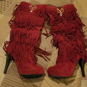 High Heeled Boots w/soft, thin fur lining